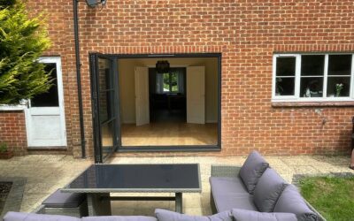 Grey Bi Fold Doors Fitted in Wiltshire